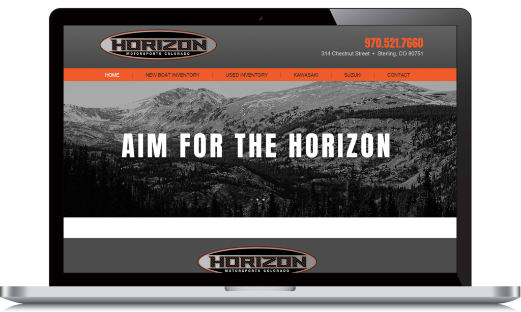 Horizon Motorsports Colorado Website Design Mock