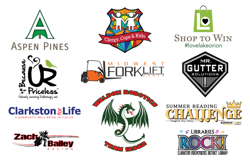 Assortment of logo designs created by Corey Gott Design LLC