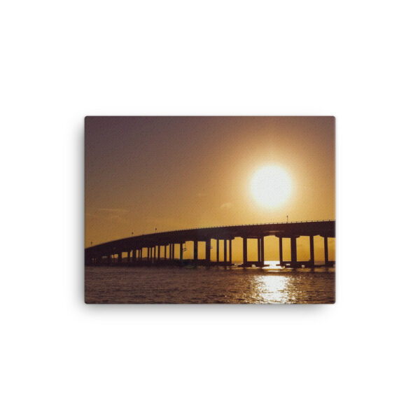 "Destin Bridge Sunset" 12x16 wrapped canvas print