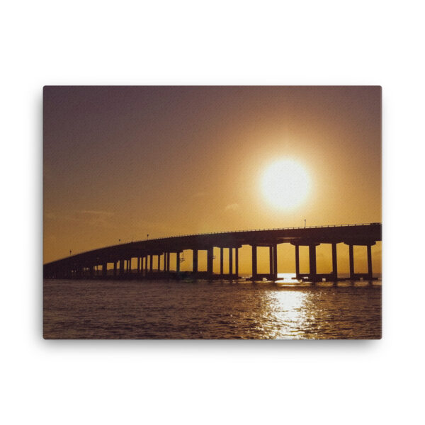 "Destin Bridge Sunset" 18x24 wrapped canvas print