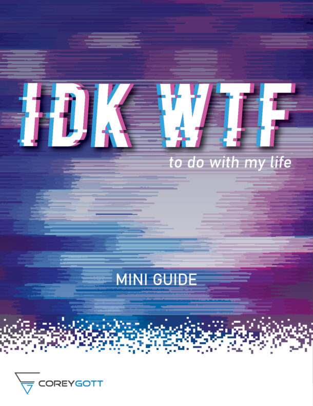 IDK WTF to do with my life mini guide cover by corey gott