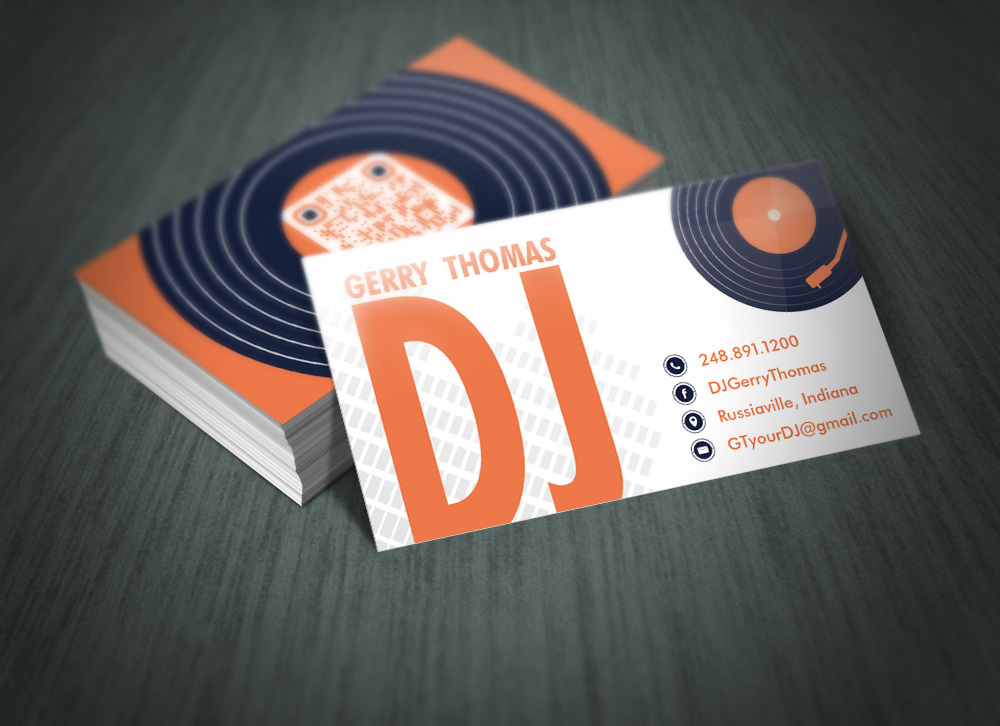 DJ Gerry Thomas business card