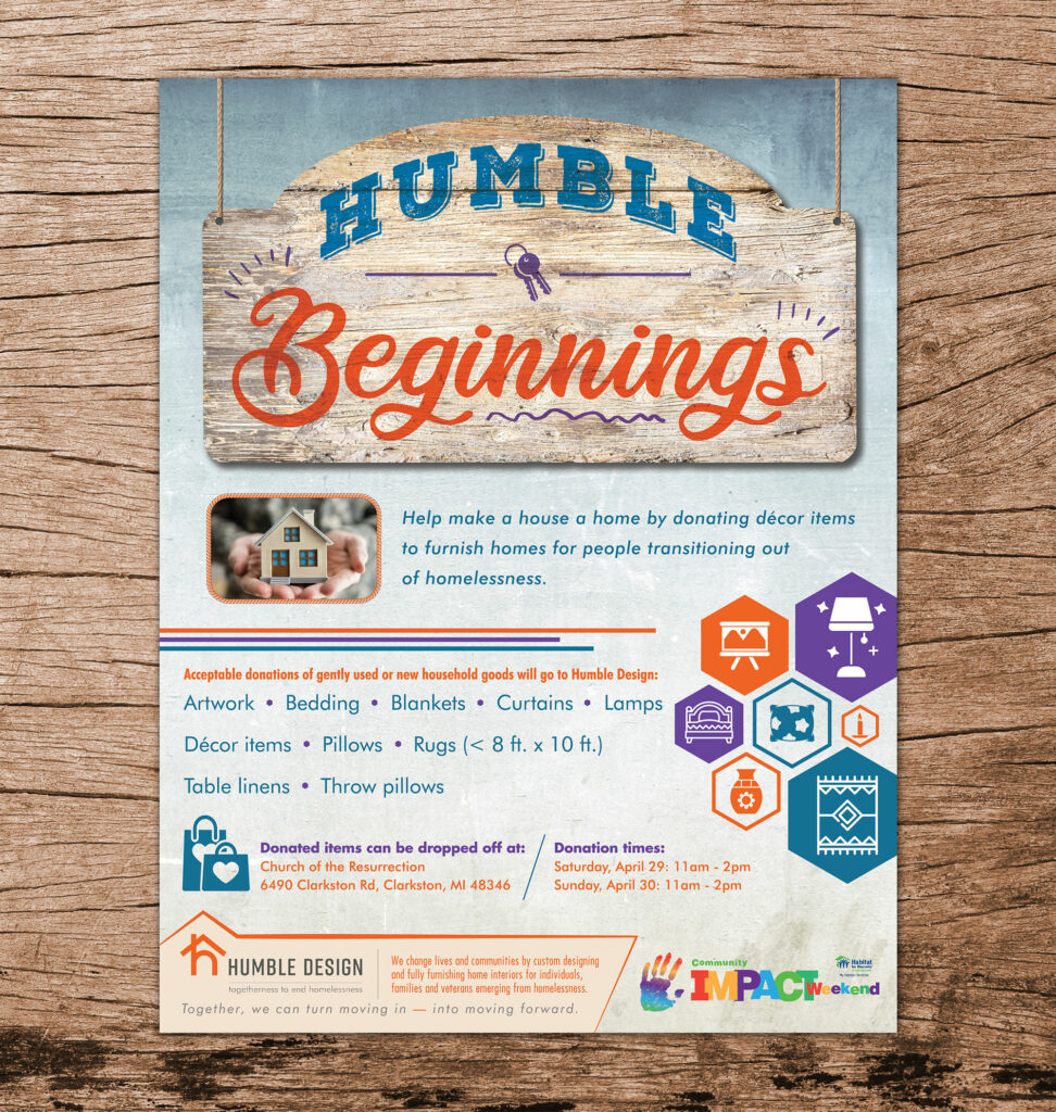 Humble Beginnings Flyer Design mock-up