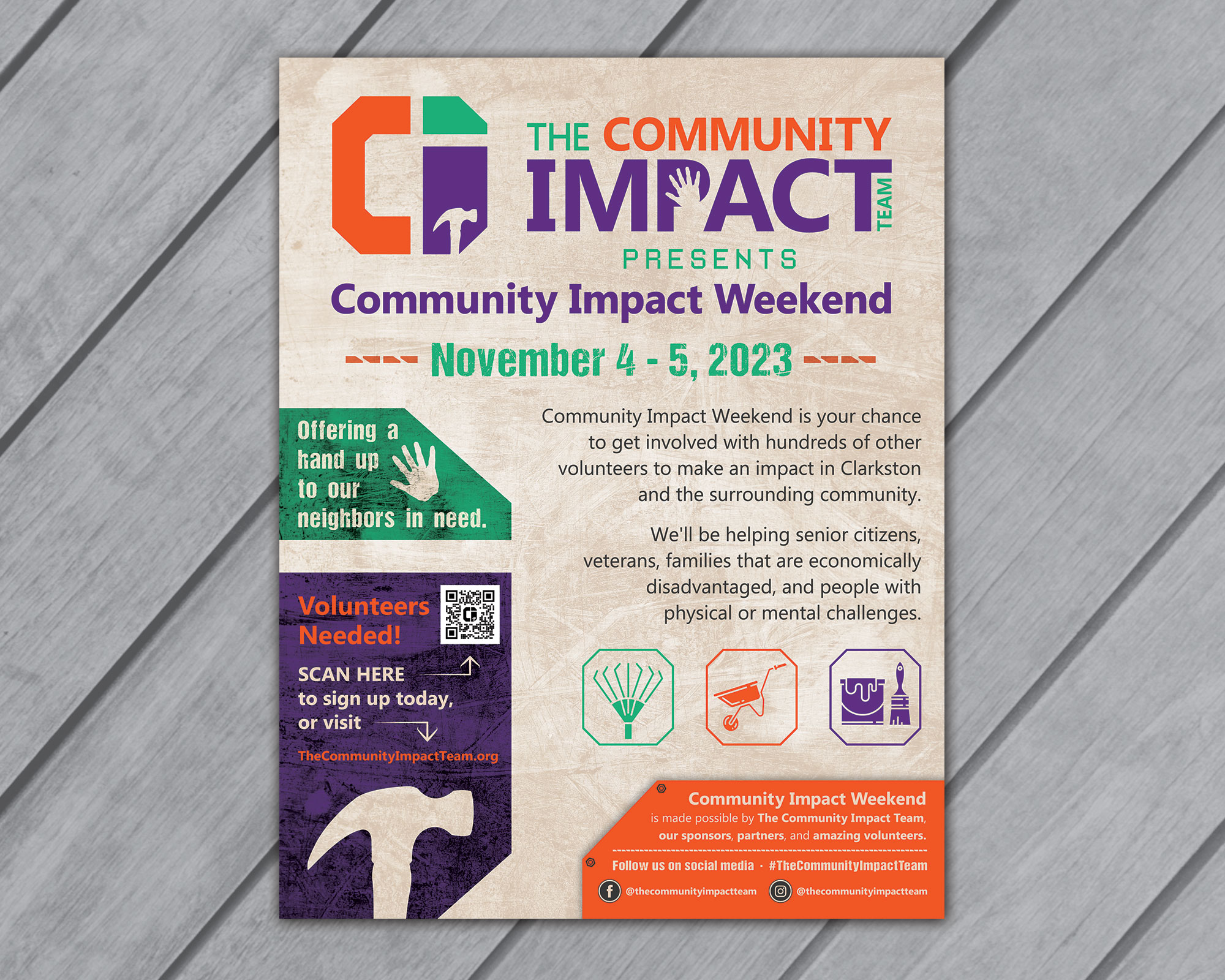 The Community Impact Team Nov. 2023 flyer mock-up