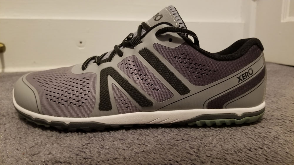 Xero Shoes HFS II Asphalt / Alloy Profile Shot
